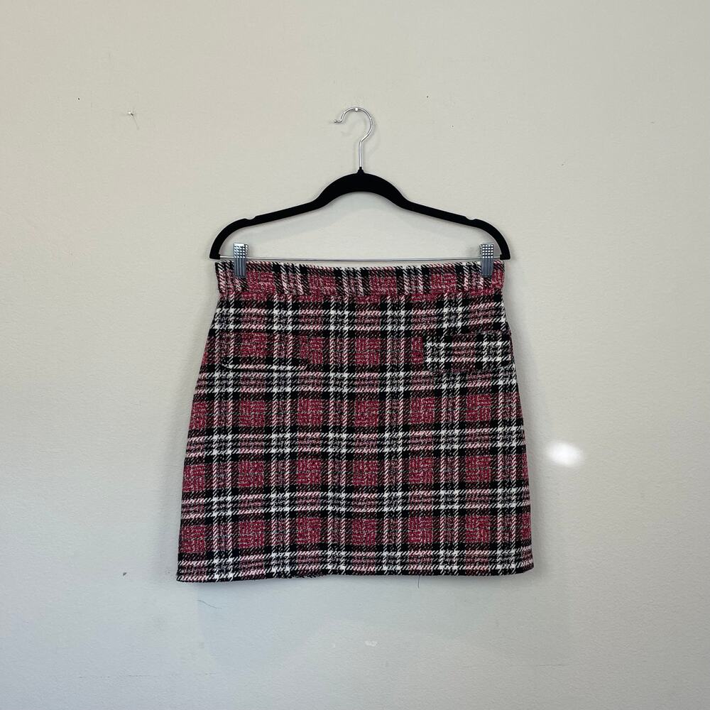 Mirrou Pink Tartan Mini Skirt